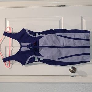 WOW Couture Blue and Light Blue Bodycon Dress Size Small